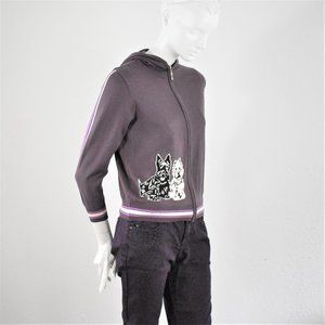Purple Knit Sweater Jacket Made in Japan